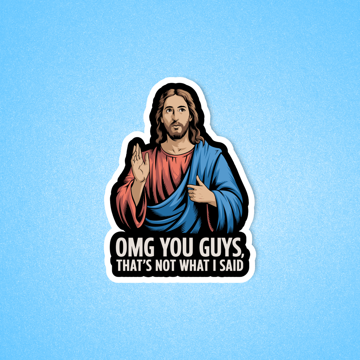 Funny Jesus sticker, Funny sticker, Laptop sticker