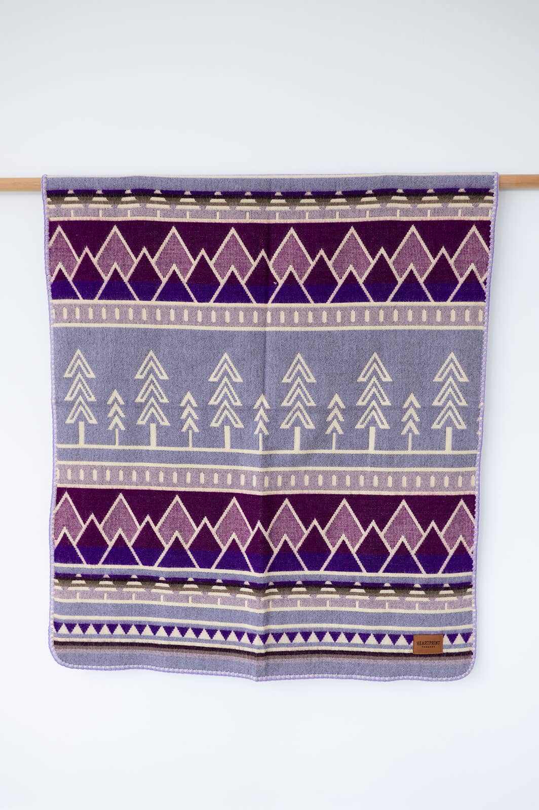 Tree Line Baby Blanket - Lilac Trail