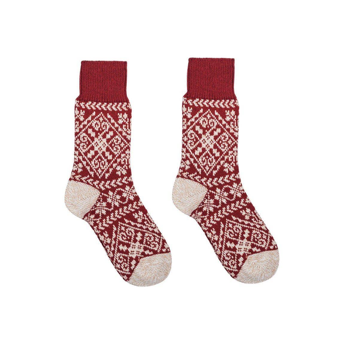Nordic Socks Soft COZY™ Warm (Zelta - Crimson) - Unisex