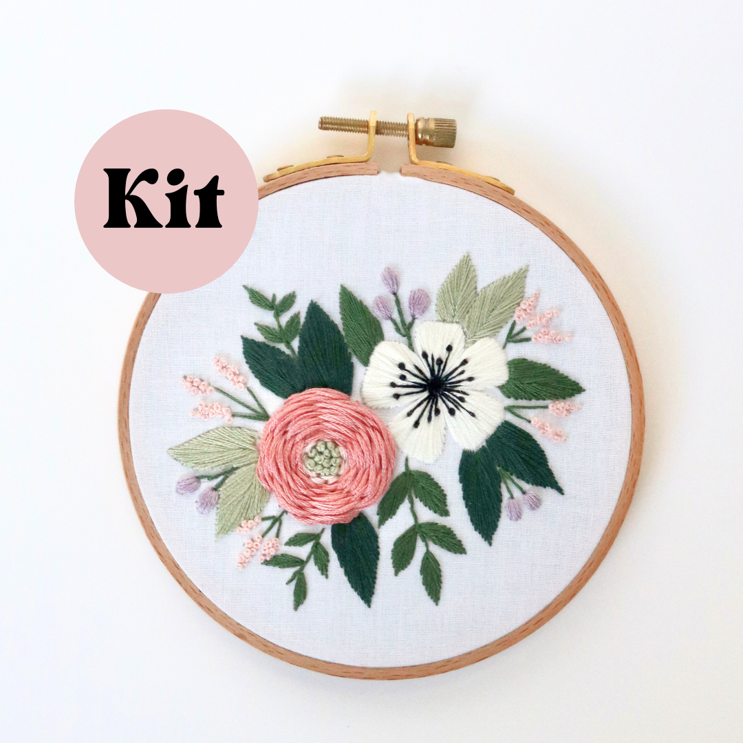Pop of Pastels Embroidery Kit - Confident Beginner