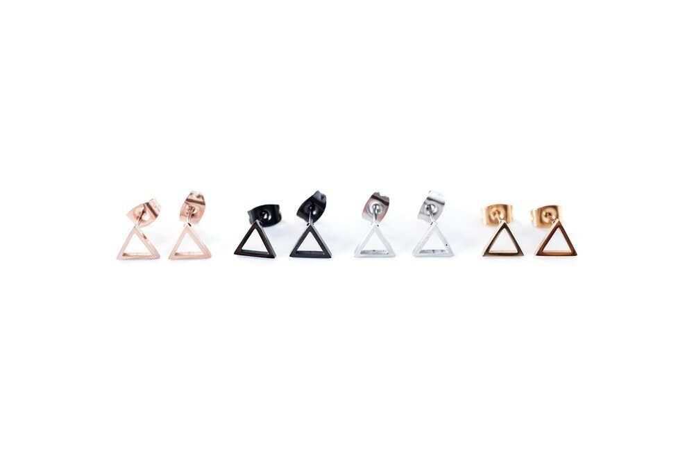 The Triangle Outline Stud Earrings