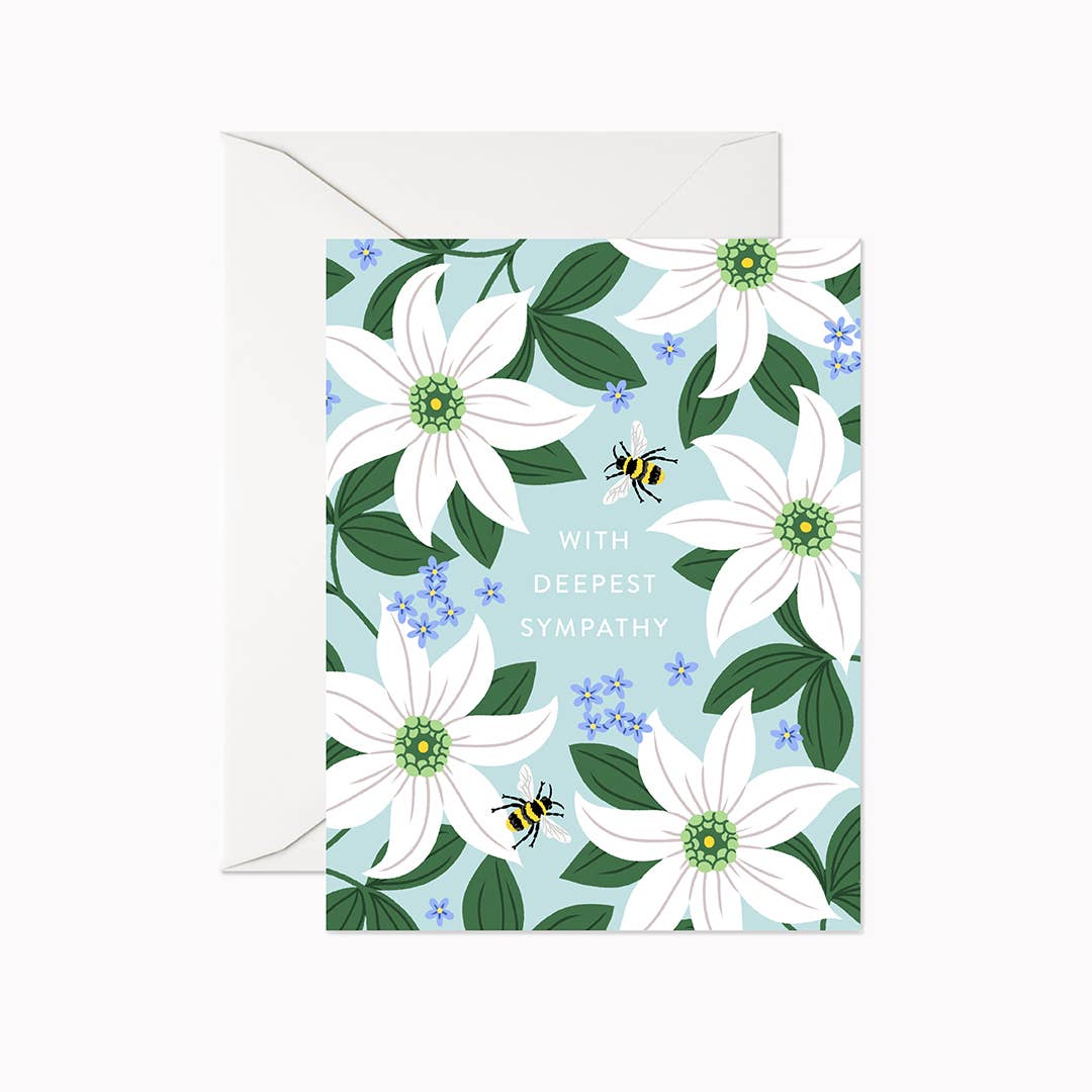 Deepest Sympathy Clematis | Greeting Card