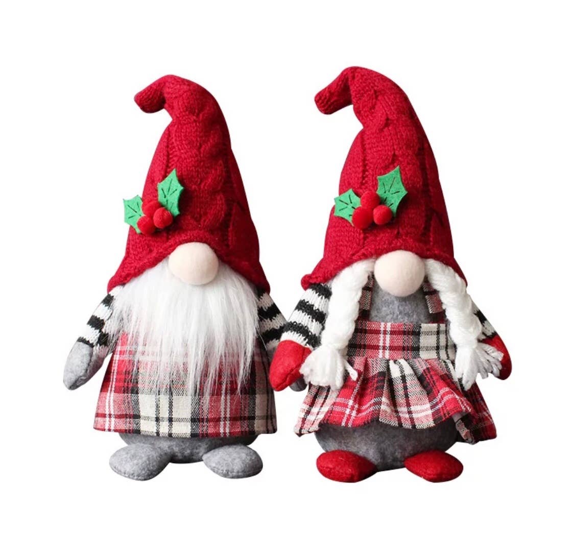 Christmas seasonal decor festive plush holiday gnomes: Male