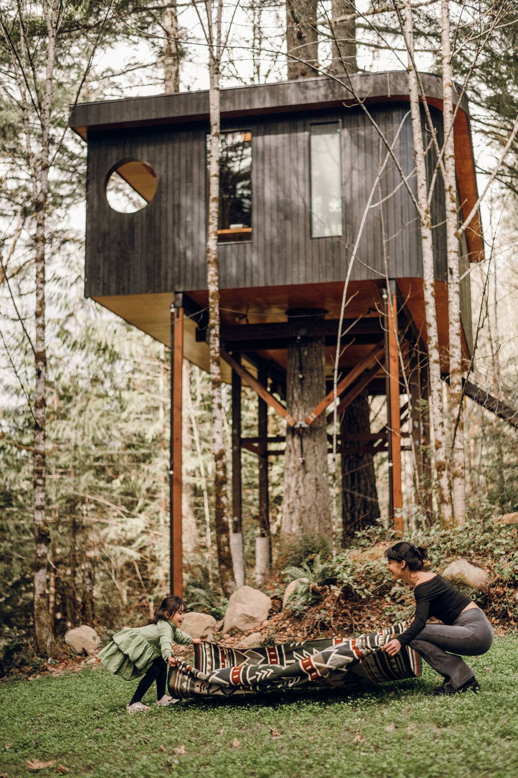 Tree Line Throw Blanket - Prairie Summit