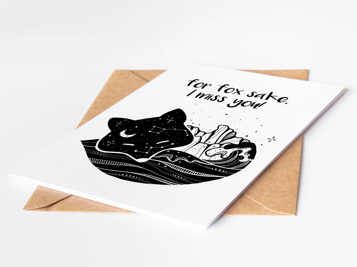 "For Fox Sake, I Miss You!" - Greeting Card