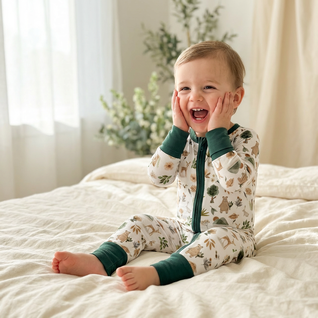 Woodland Bamboo Baby Sleeper
