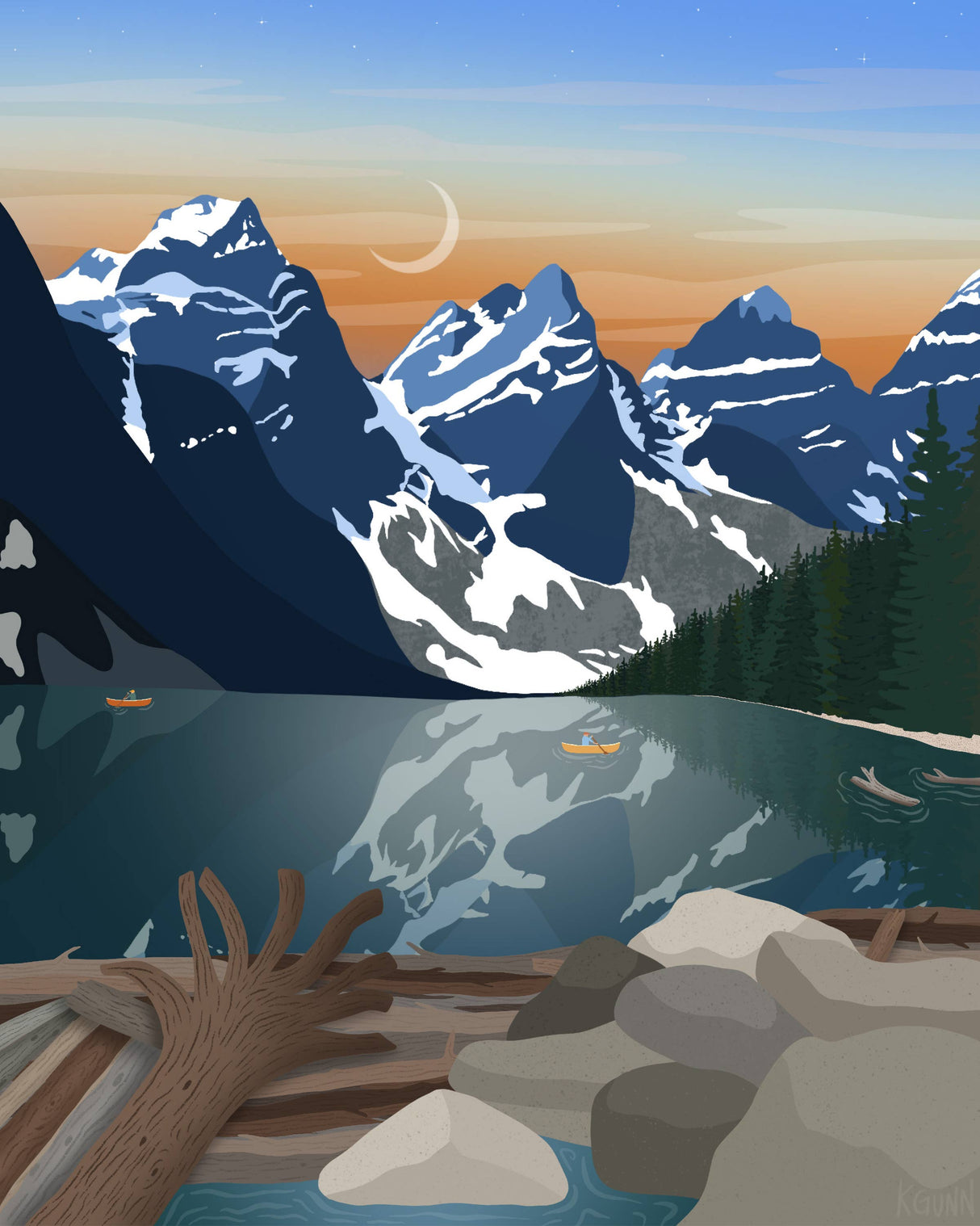 Moraine Lake Greeting Card | Rocky Mountain Card | Banff