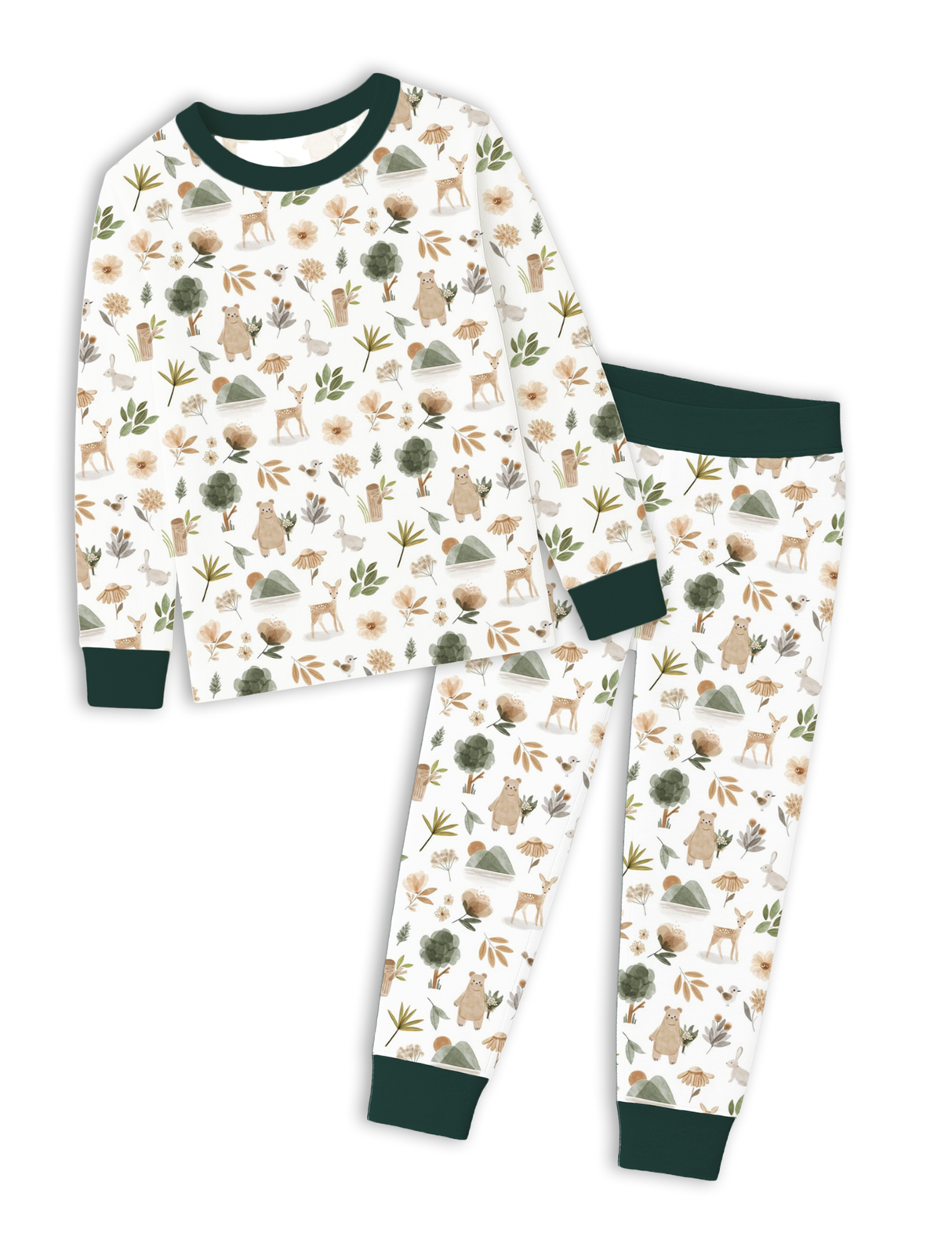 Woodland Bamboo Two-Piece Pajama Set