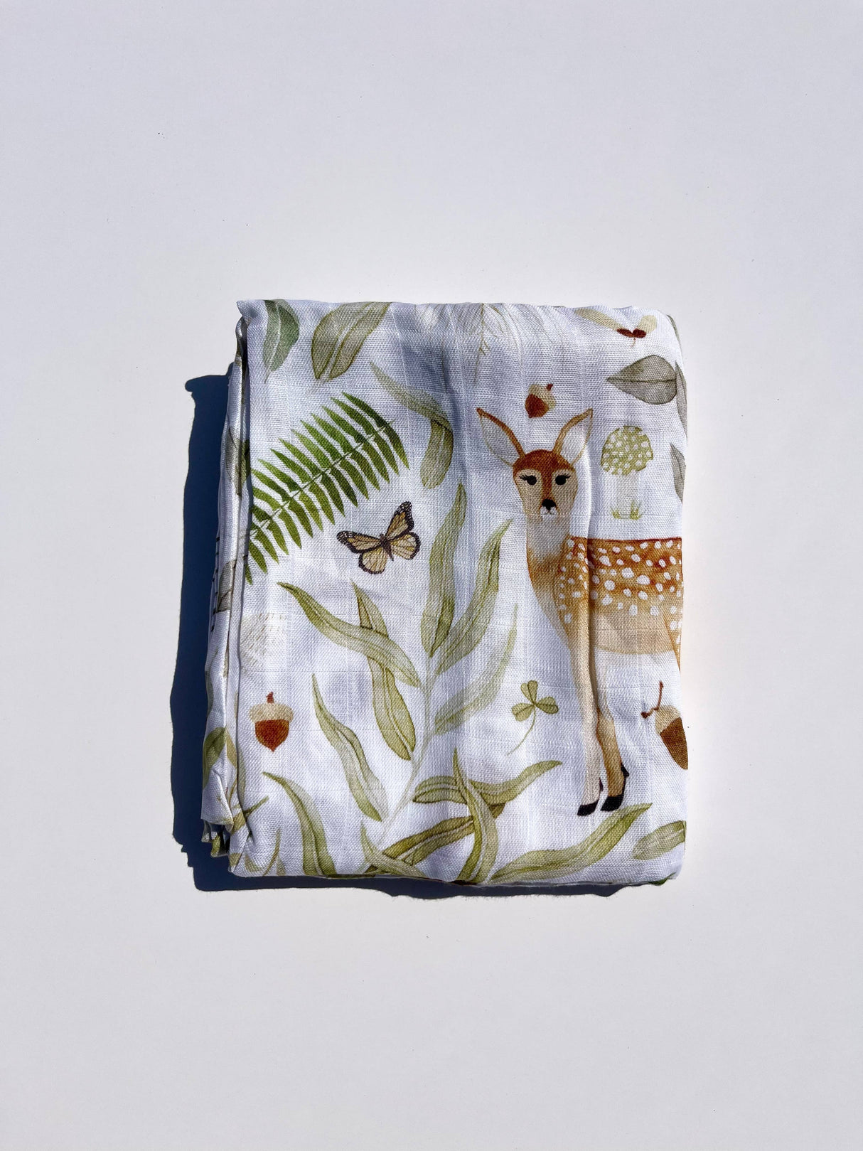 Woodland Baby Blanket | Forest Muslin Swaddle Blanket