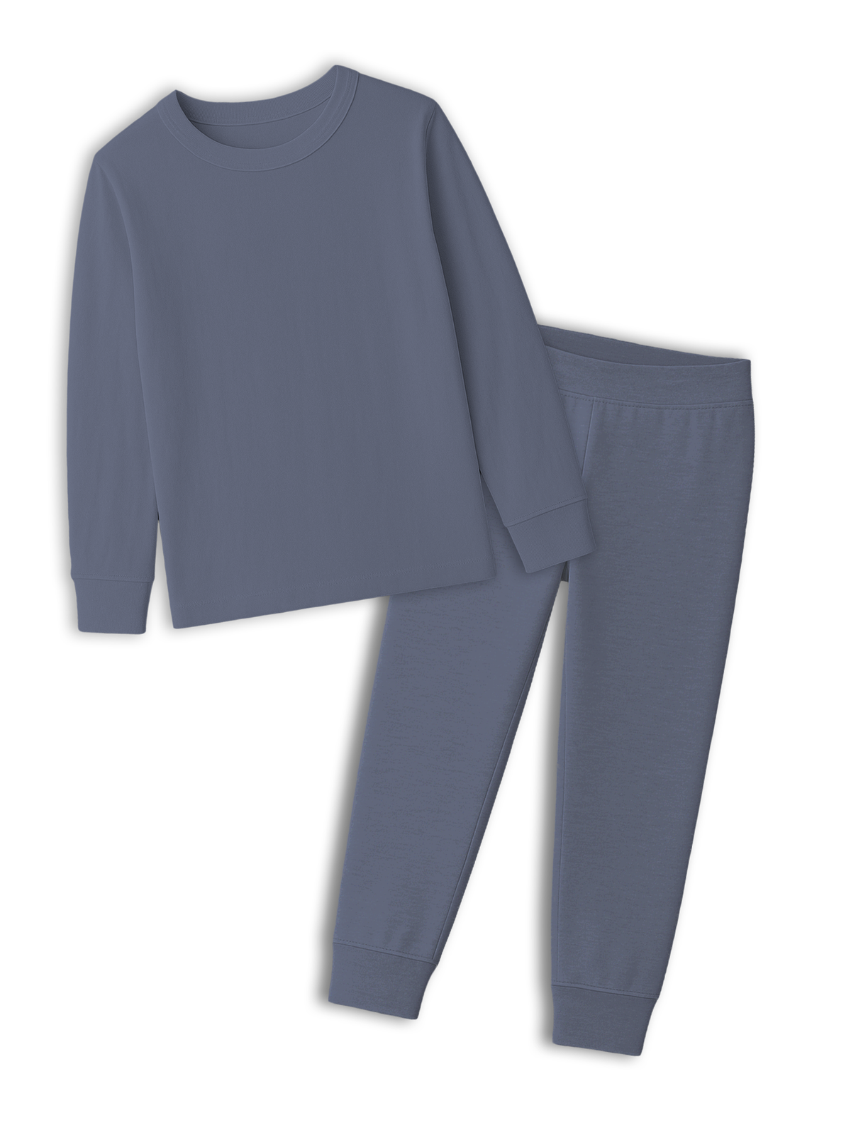 Serenity Blue Kids Bamboo Pajama Set, Soft Two-Piece PJs