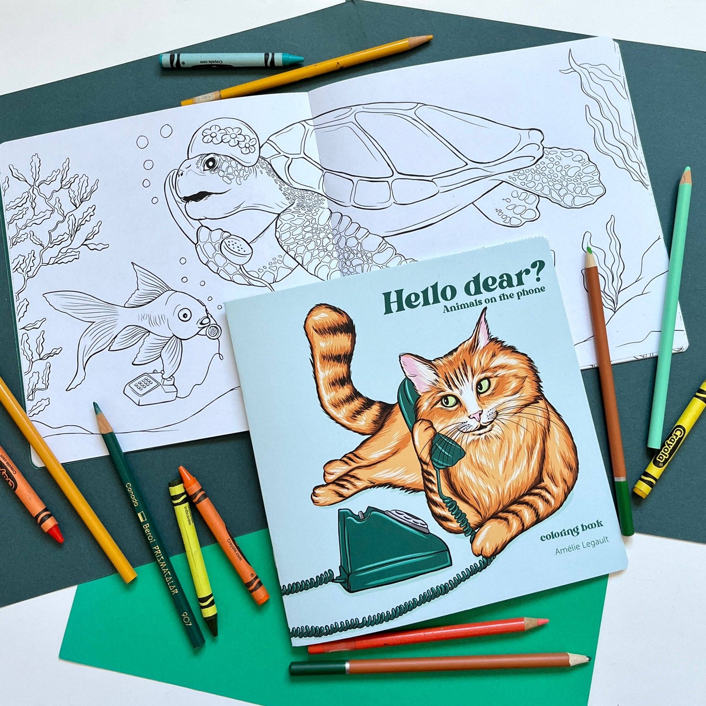 Hello Dear? - Coloring Book / Animals on the phone
