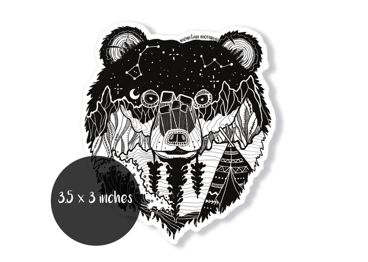 Bear Head Sticker