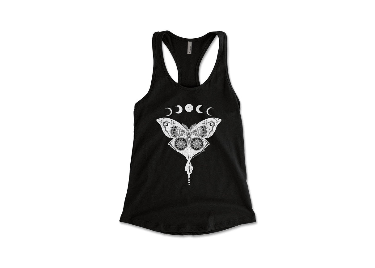 Women's Tank Top, Luna Moth: Ocean Blue
