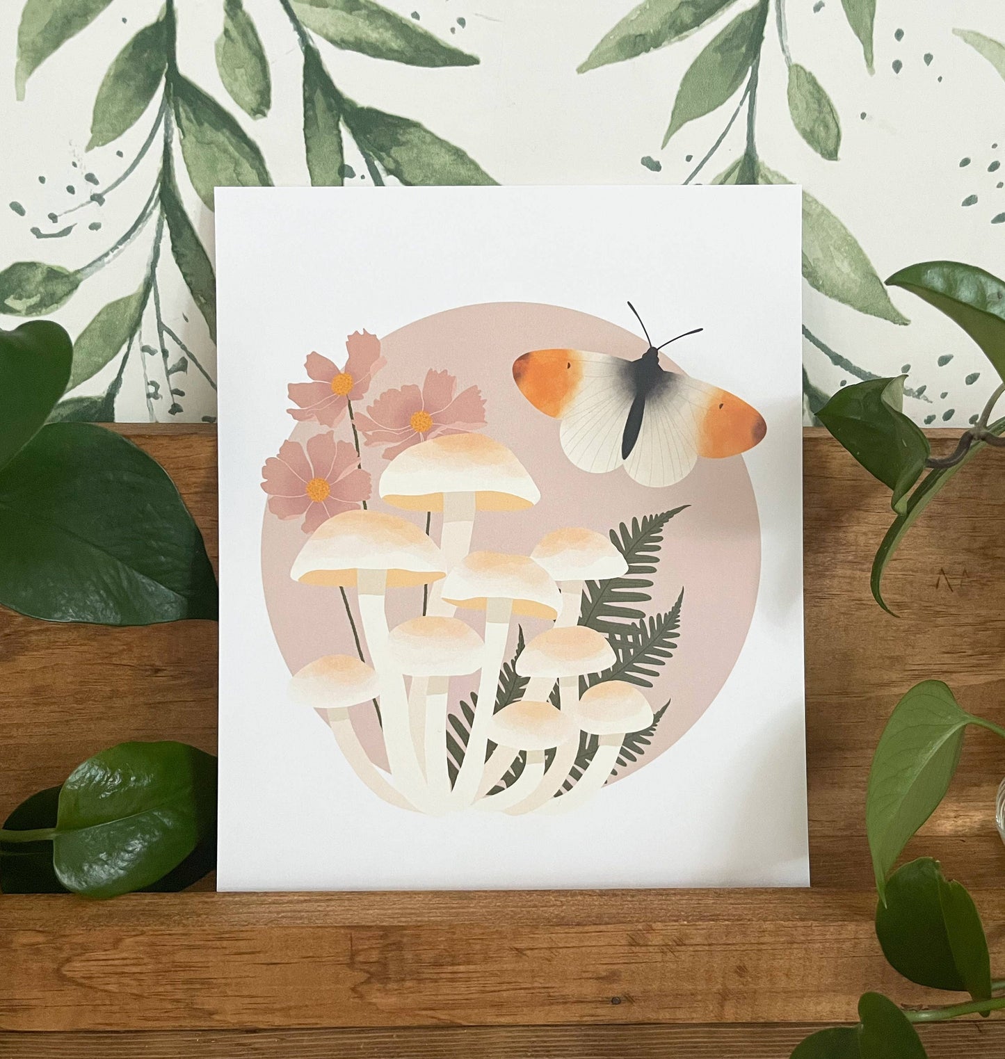 Mushroom Moth Print