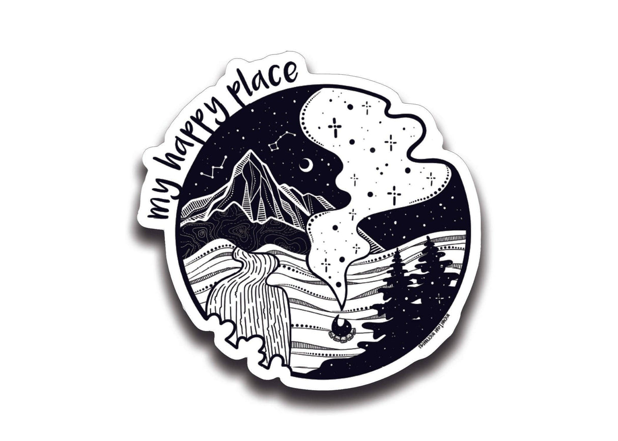 My Happy Place Sticker