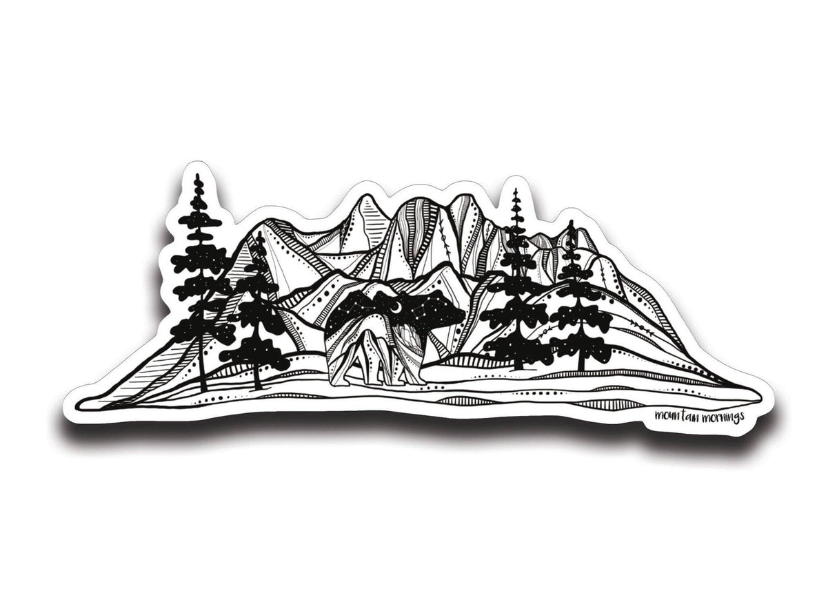 Bear and Mountain Sticker