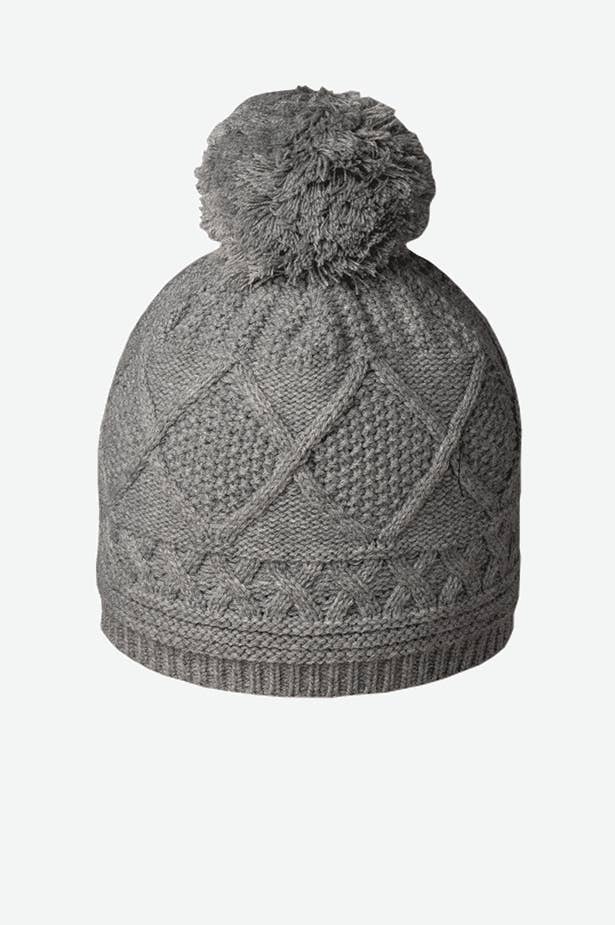CANADA-MADE RECYCLED POM BEANIE: White / O/S