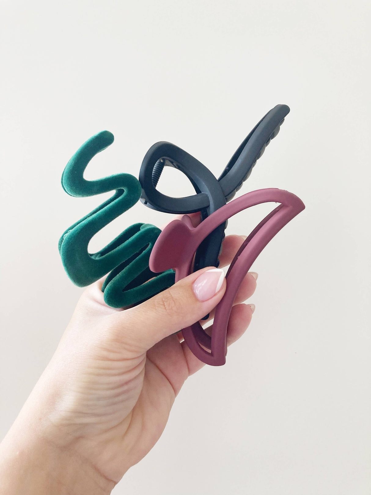 Festive Claw Clip Trio *Green