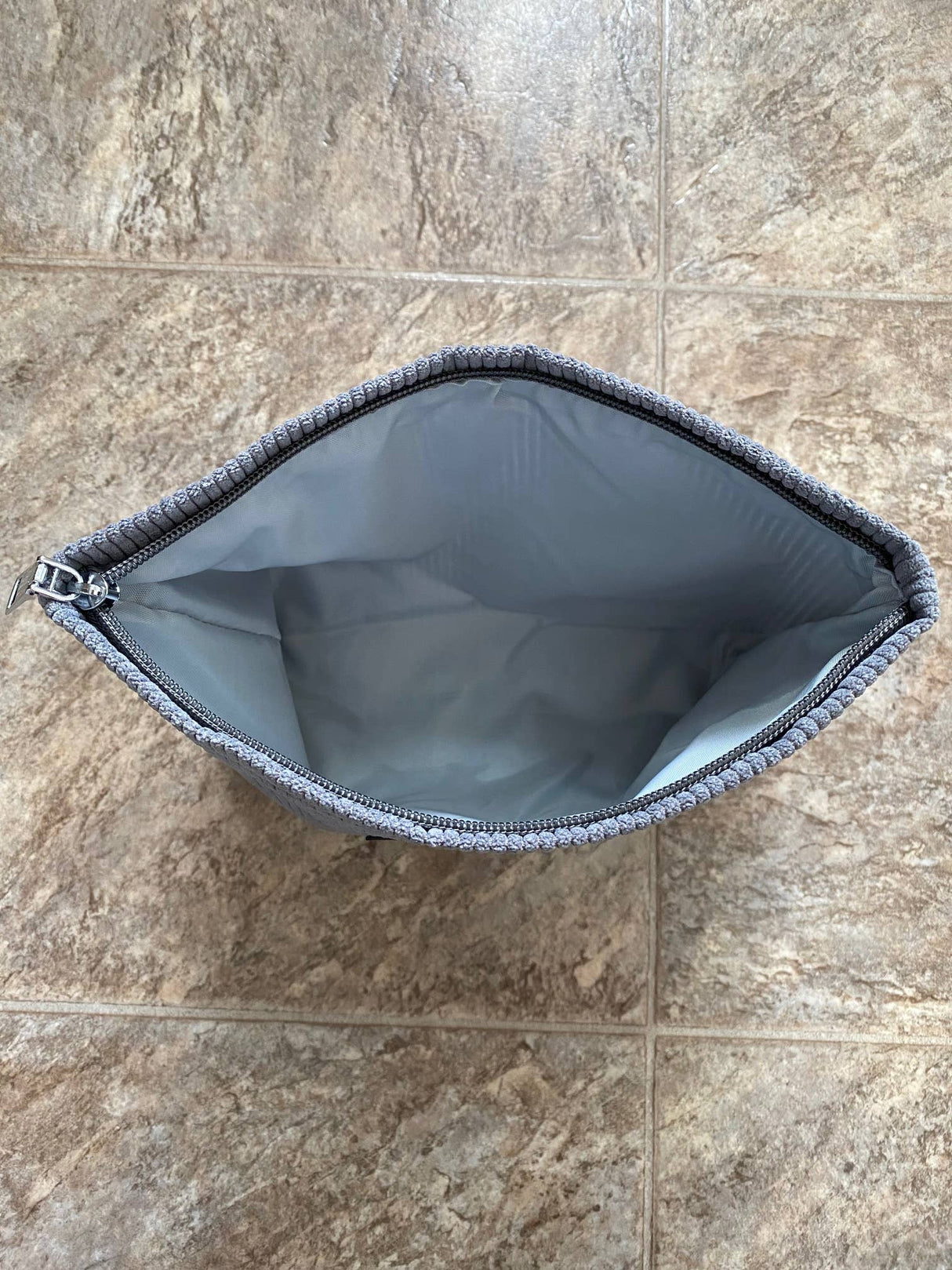 Corduroy Zipper Pouch: Black or Brown