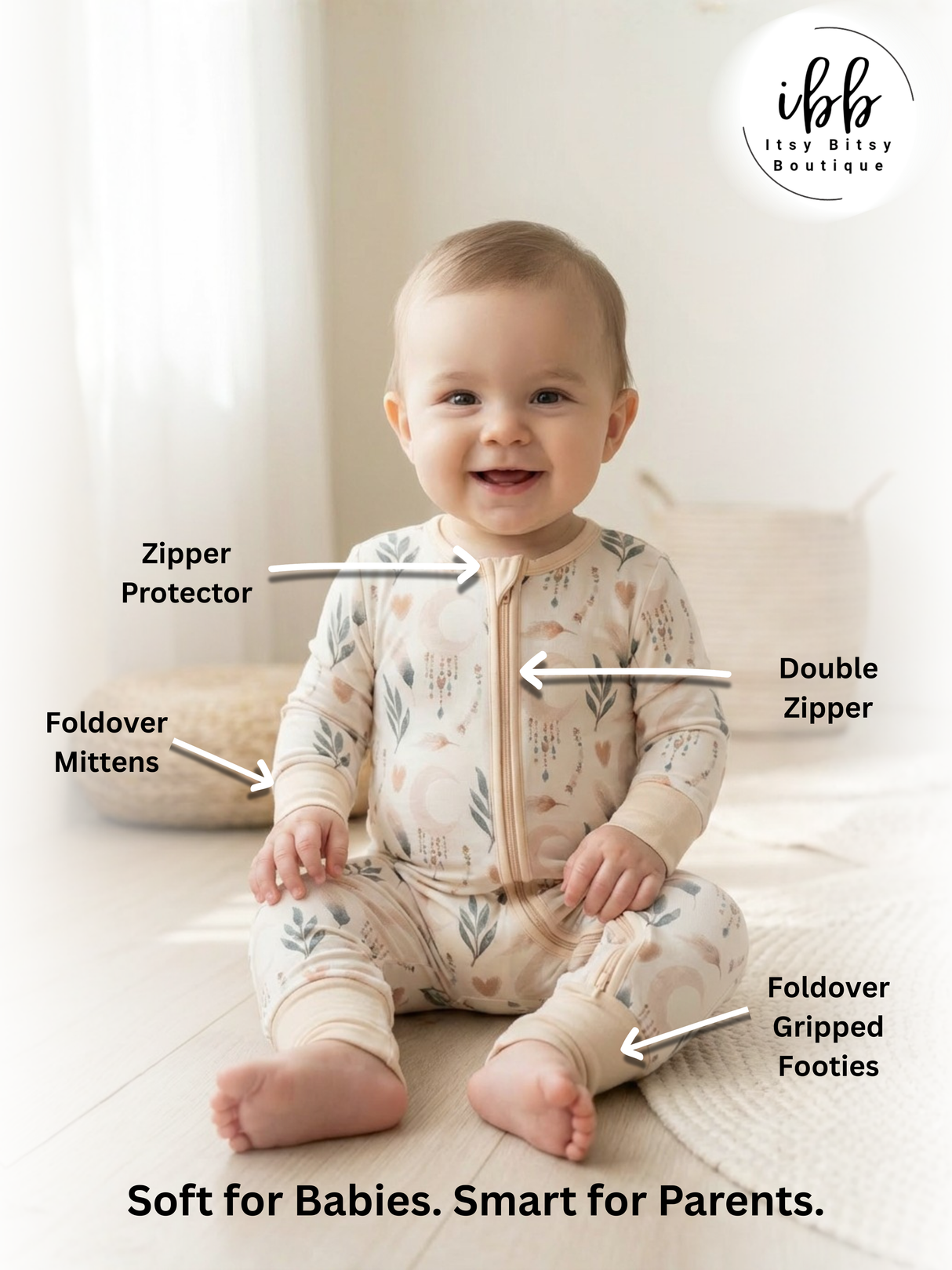 Moonlit Meadow Bamboo Baby Sleeper