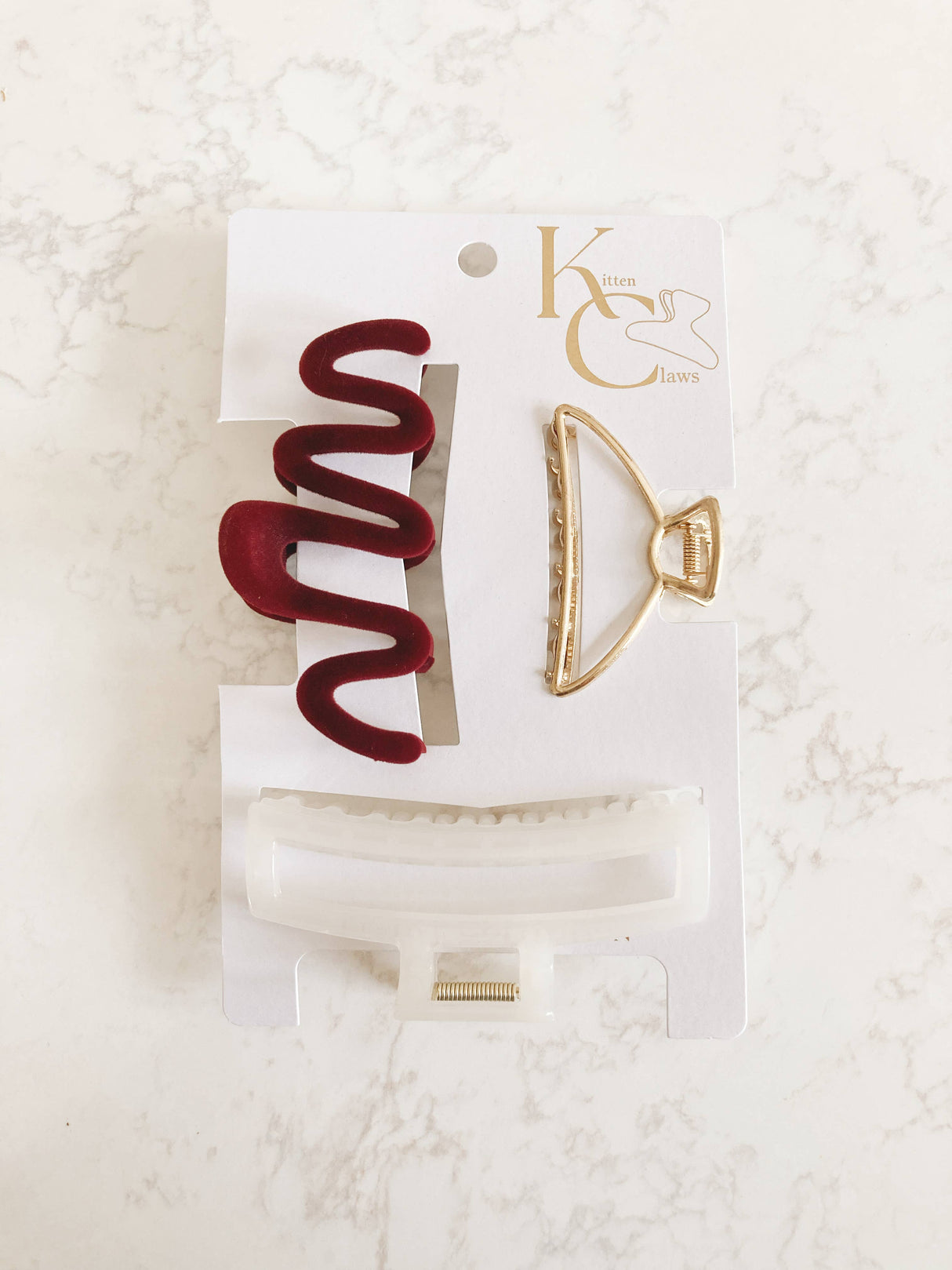 Festive Claw Clip Trio *Berry