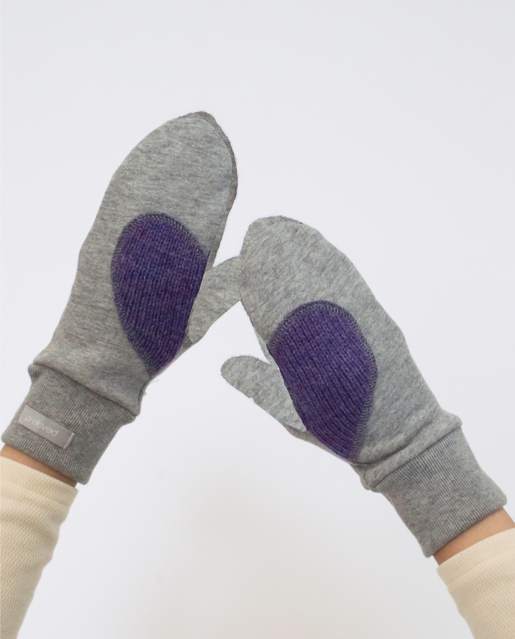 Ariel Mitts With Upcycled Wool: Black