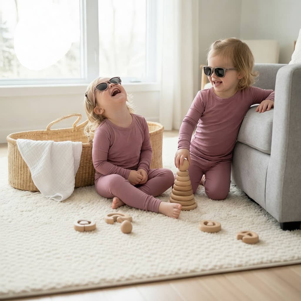 Blush Breeze Kids Bamboo Pajama Set, Soft Two-Piece PJs