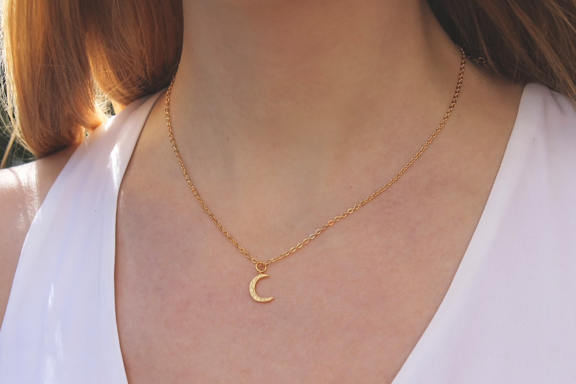 Hammered Moon Necklace