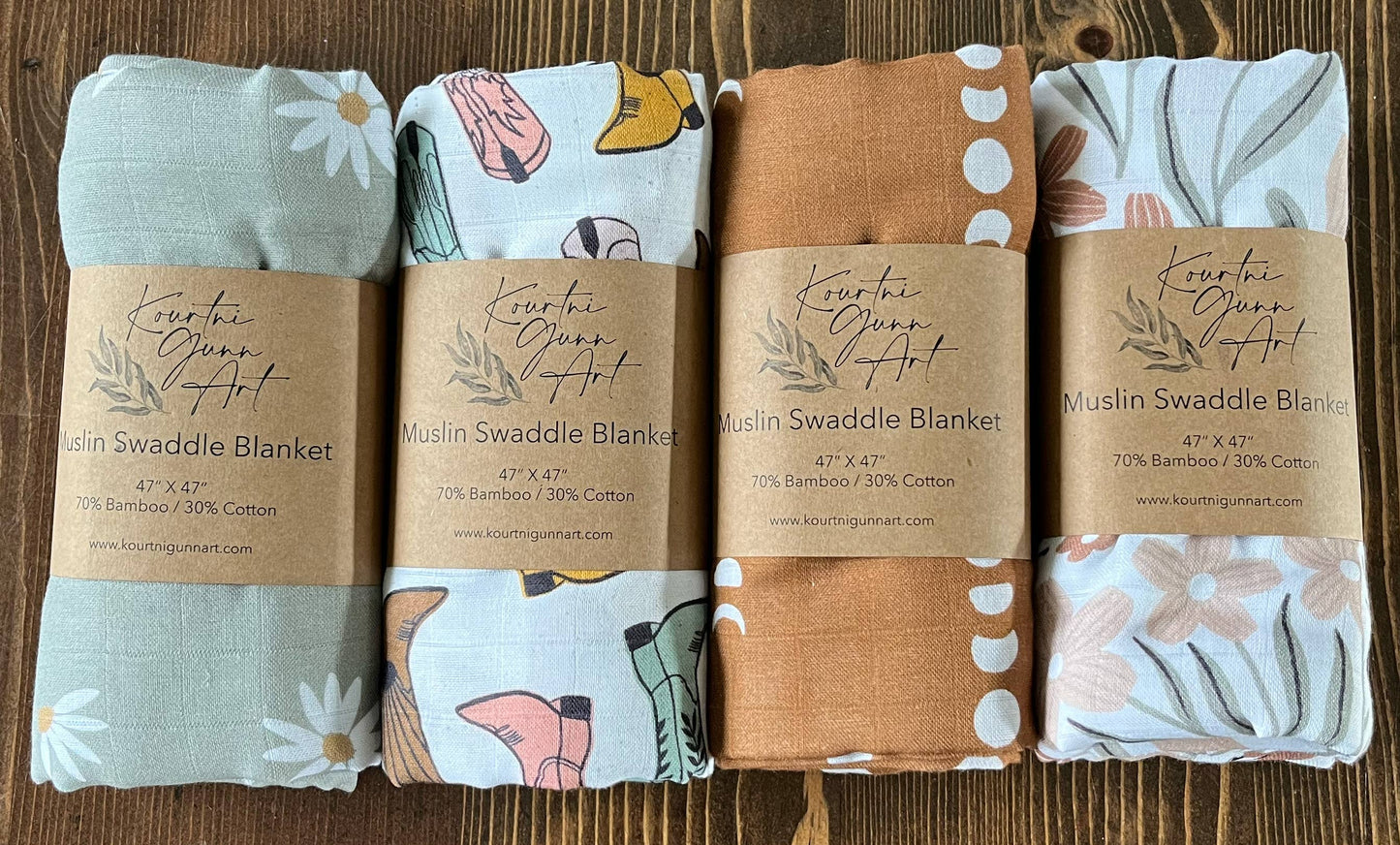 Moon Phases Swaddle Blanket