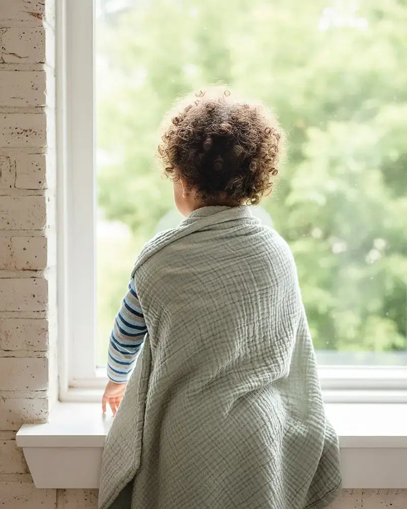 4 Layer Muslin Baby Blankets & Swaddle Blankets: Green