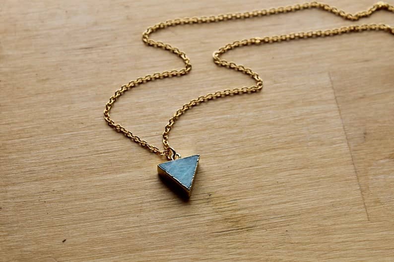 Amazonite Triangle Necklace
