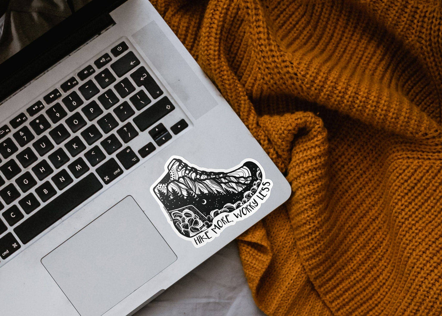 Hike More, Worry Less Sticker