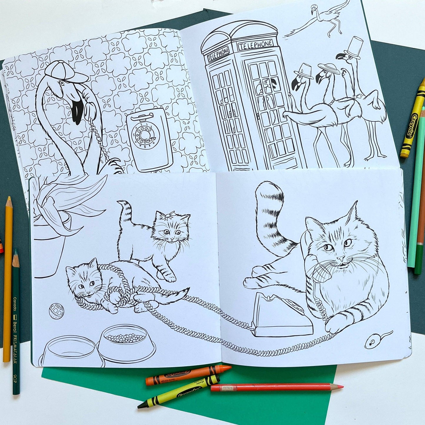 Hello Dear? - Coloring Book / Animals on the phone