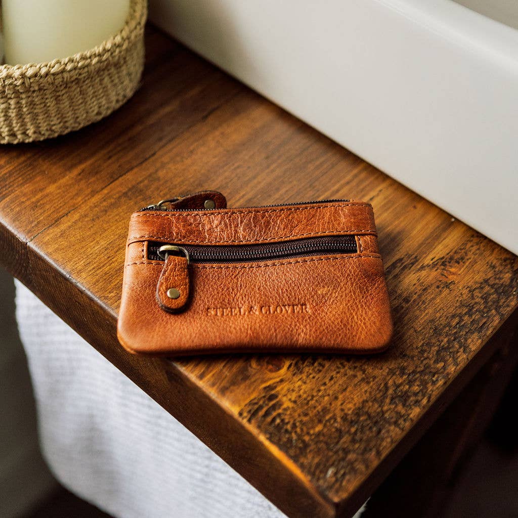 Tangent Leather Coin Pouch: Mini