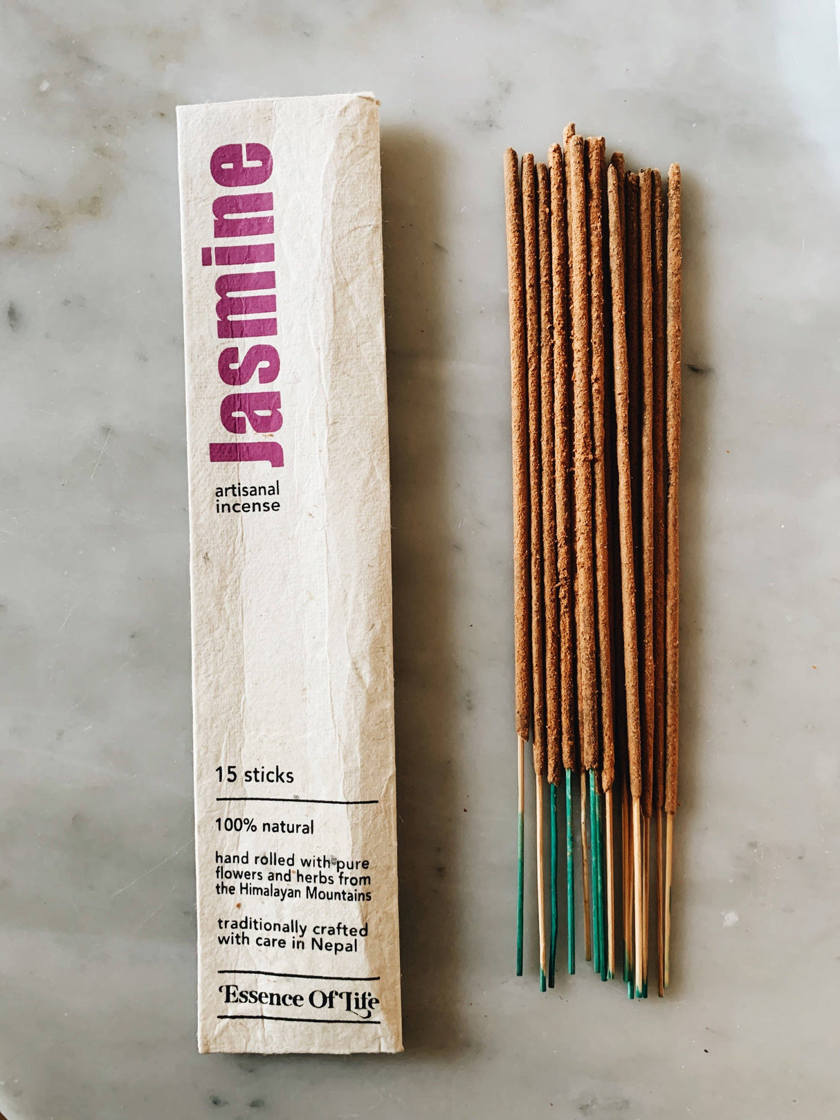 Handcrafted 100% Natural Artisanal incense: 15 sticks