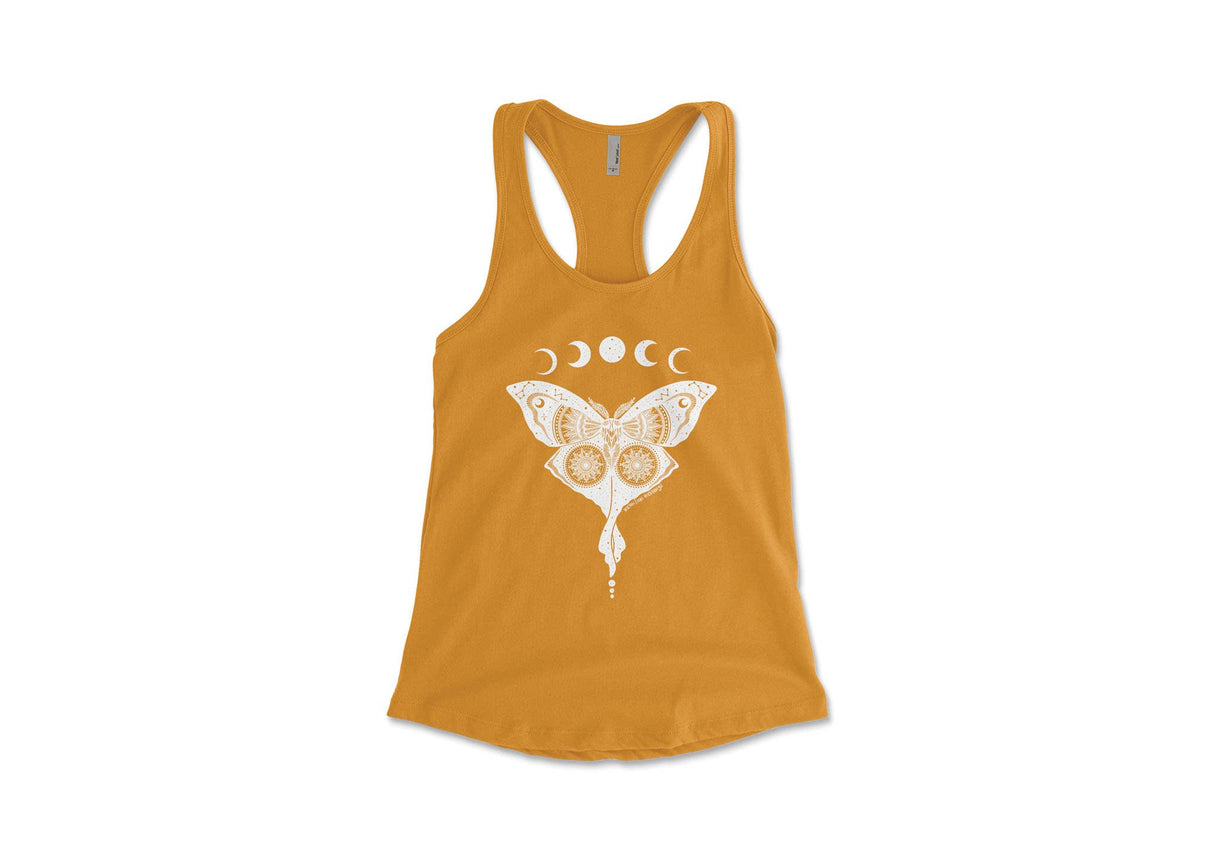 Women's Tank Top, Luna Moth: Ocean Blue