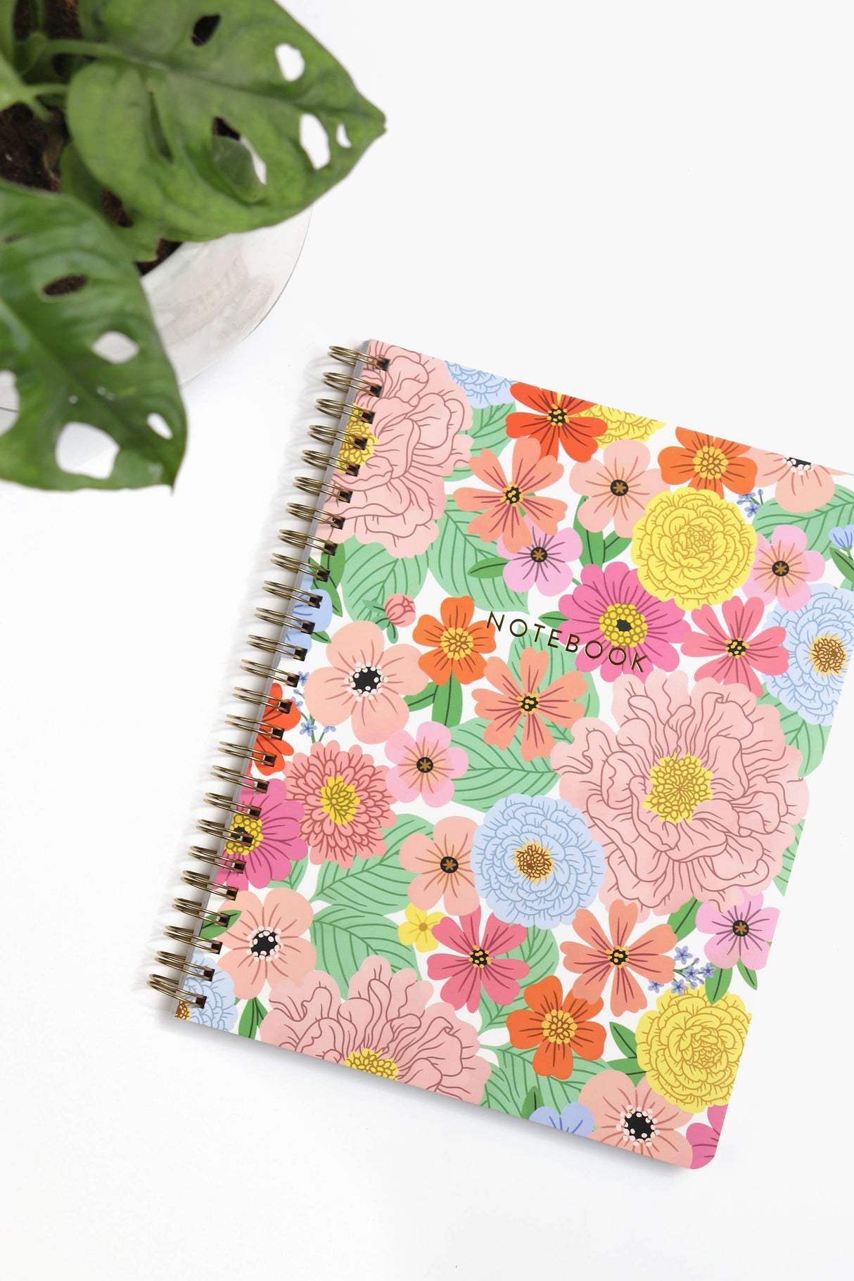 Spiral Notebook - Summer Floral / Dogs