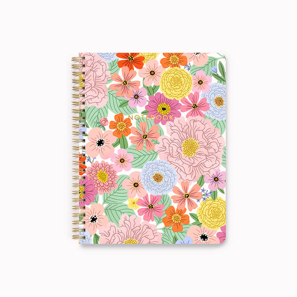 Spiral Notebook - Summer Floral / Dogs