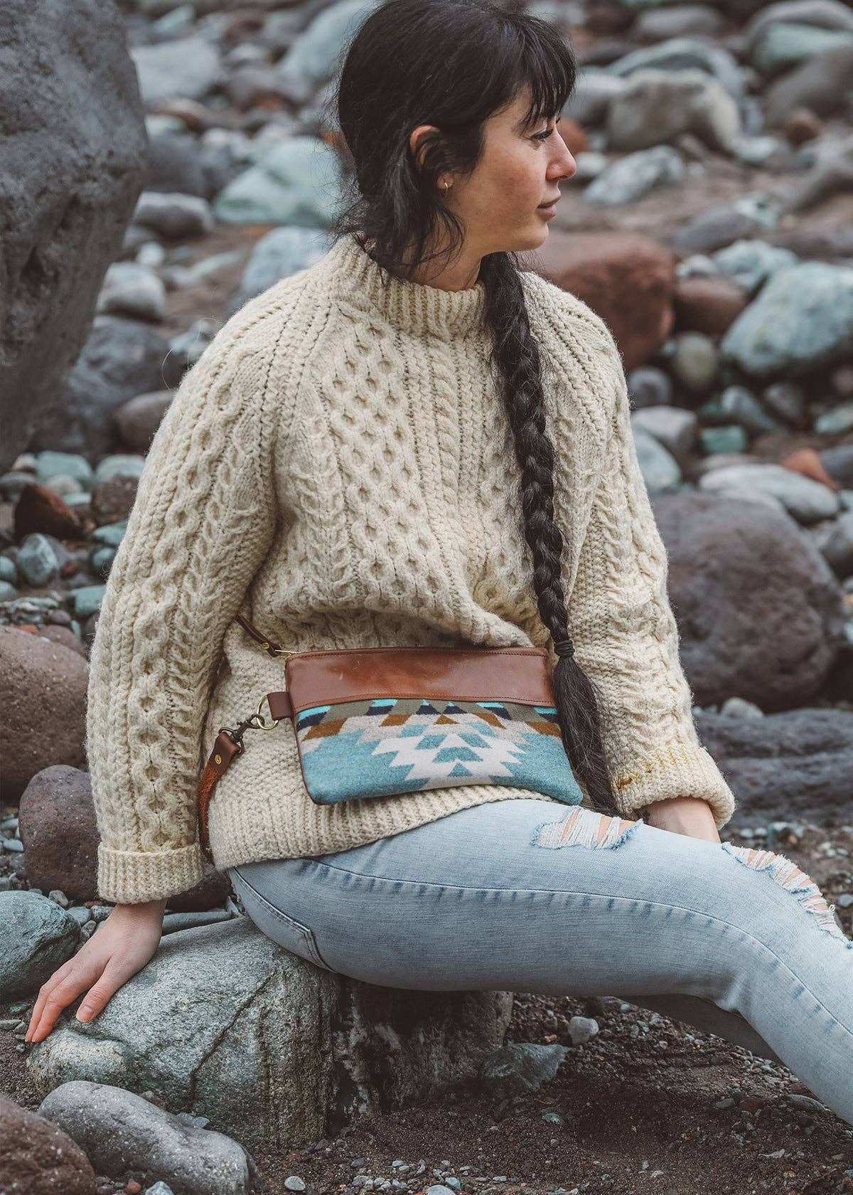 Modern Fanny Pack with Pendleton Wool Accents: Small