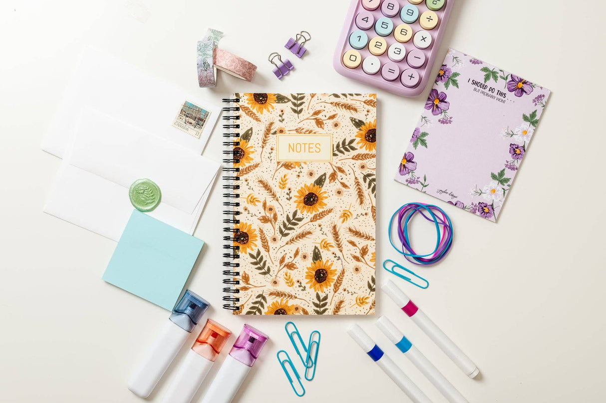 Sunflower Fields Notebook