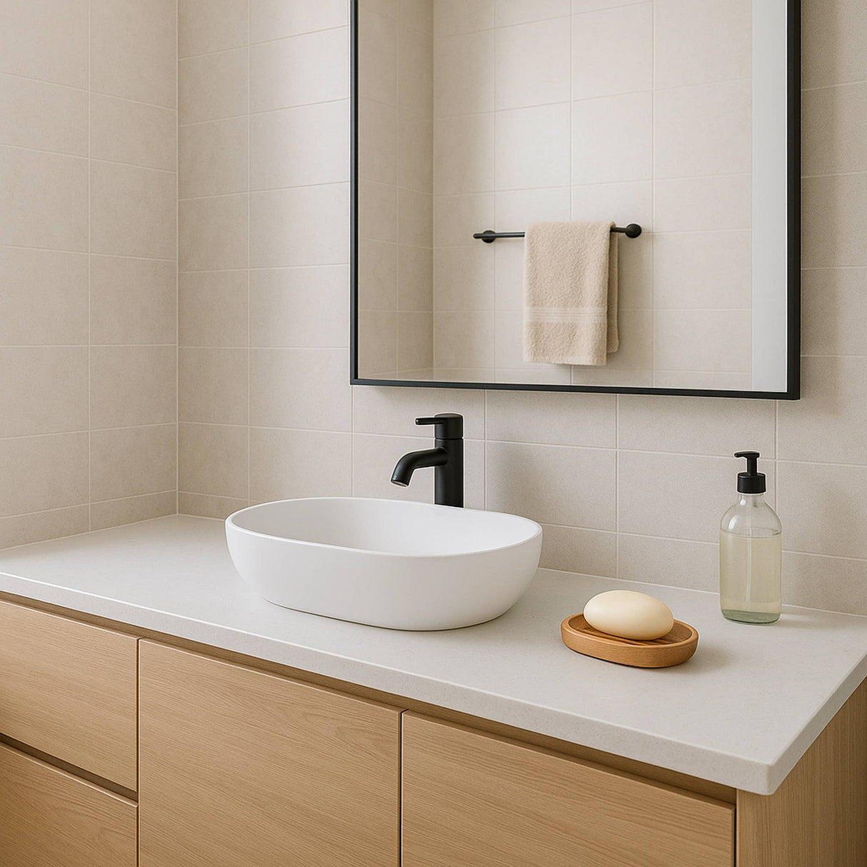 Oval Natural Bamboo Soap Dish with Drainage Slots