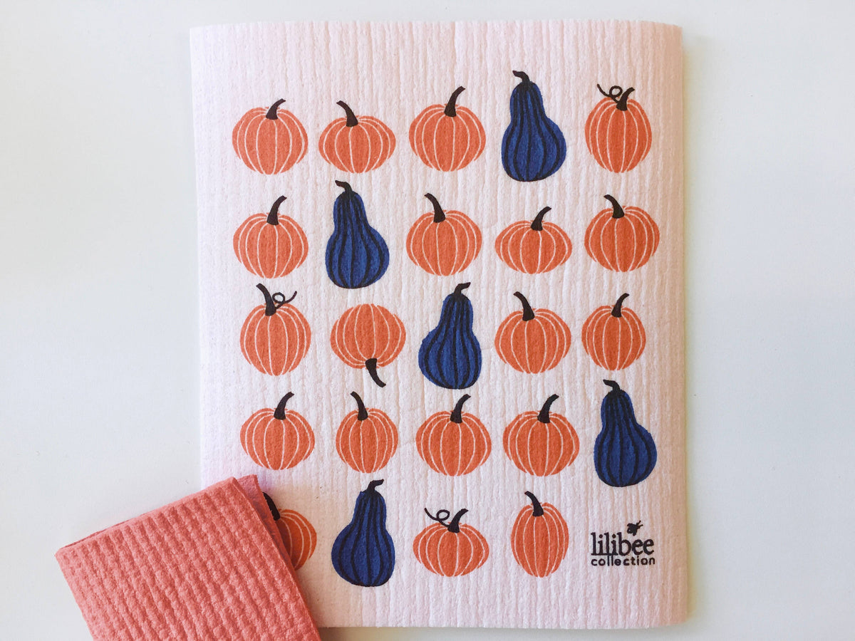 Pumpkins Swedish Dishcloth