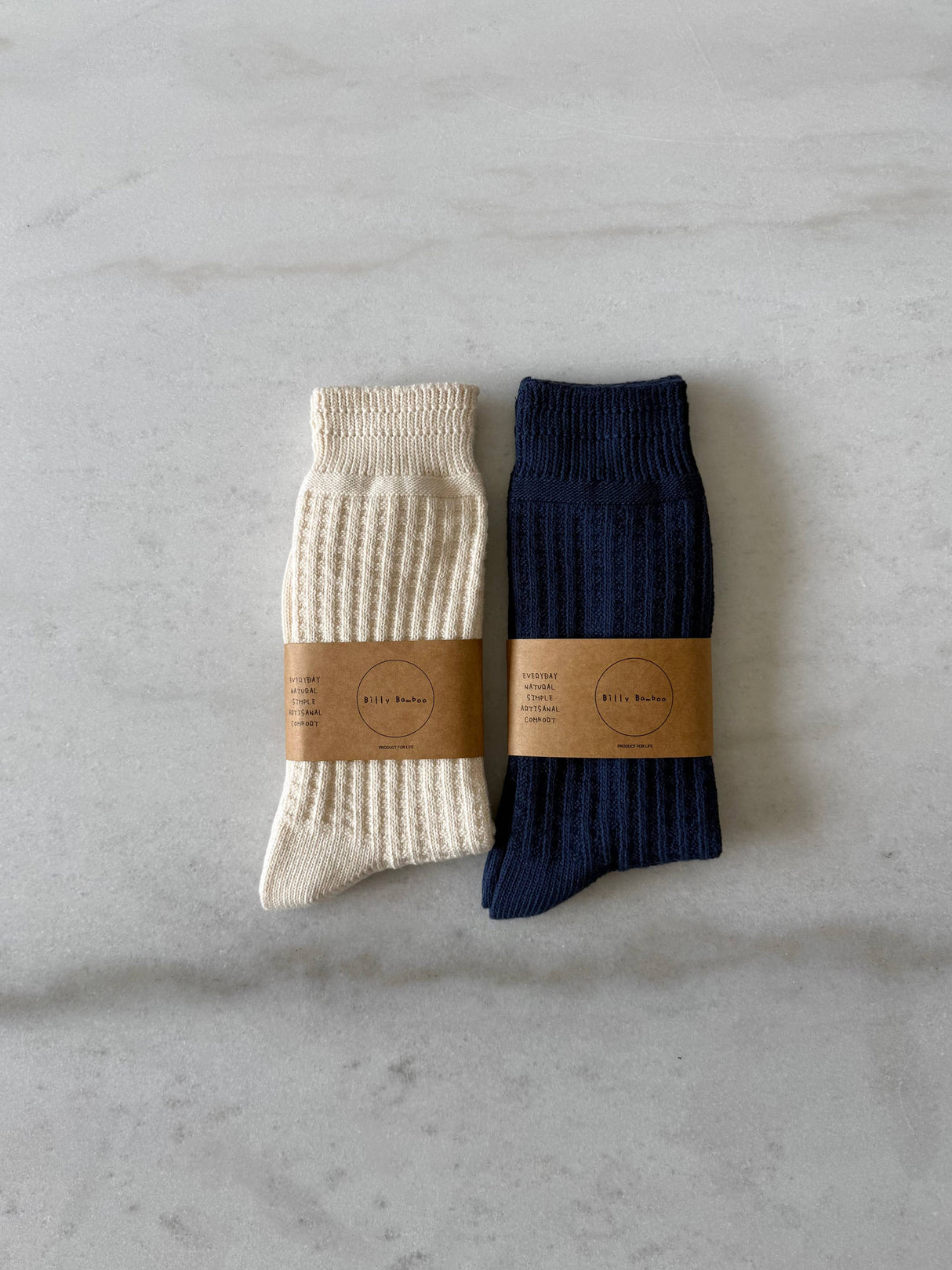 WAFFLE COTTON SOCKS: L/XL