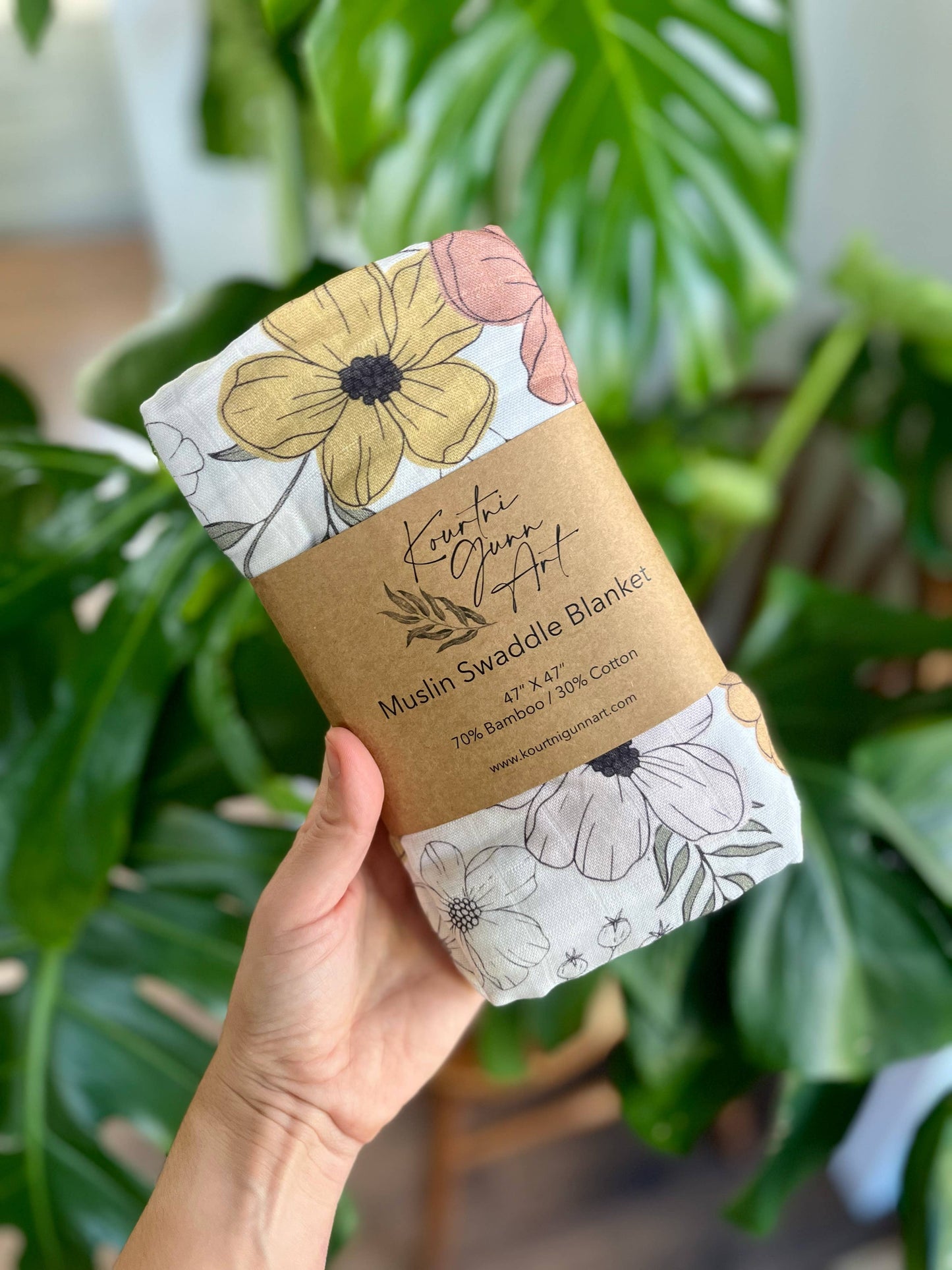 Vintage Blossom Swaddle Blanket