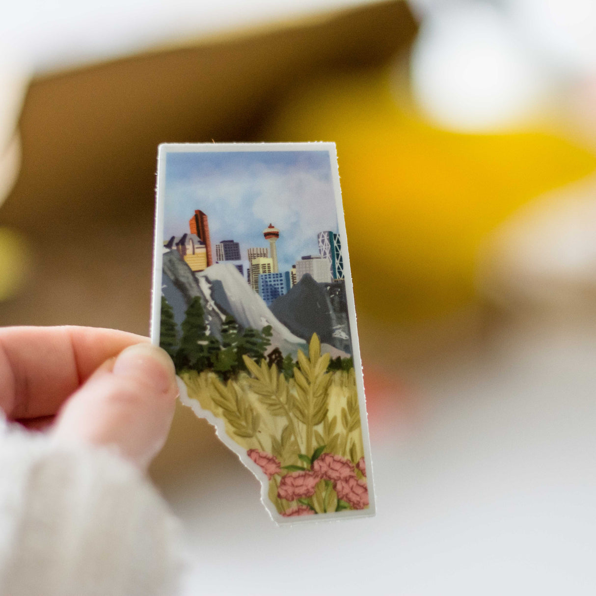 Calgary Skyline Alberta Matte Vinyl Sticker