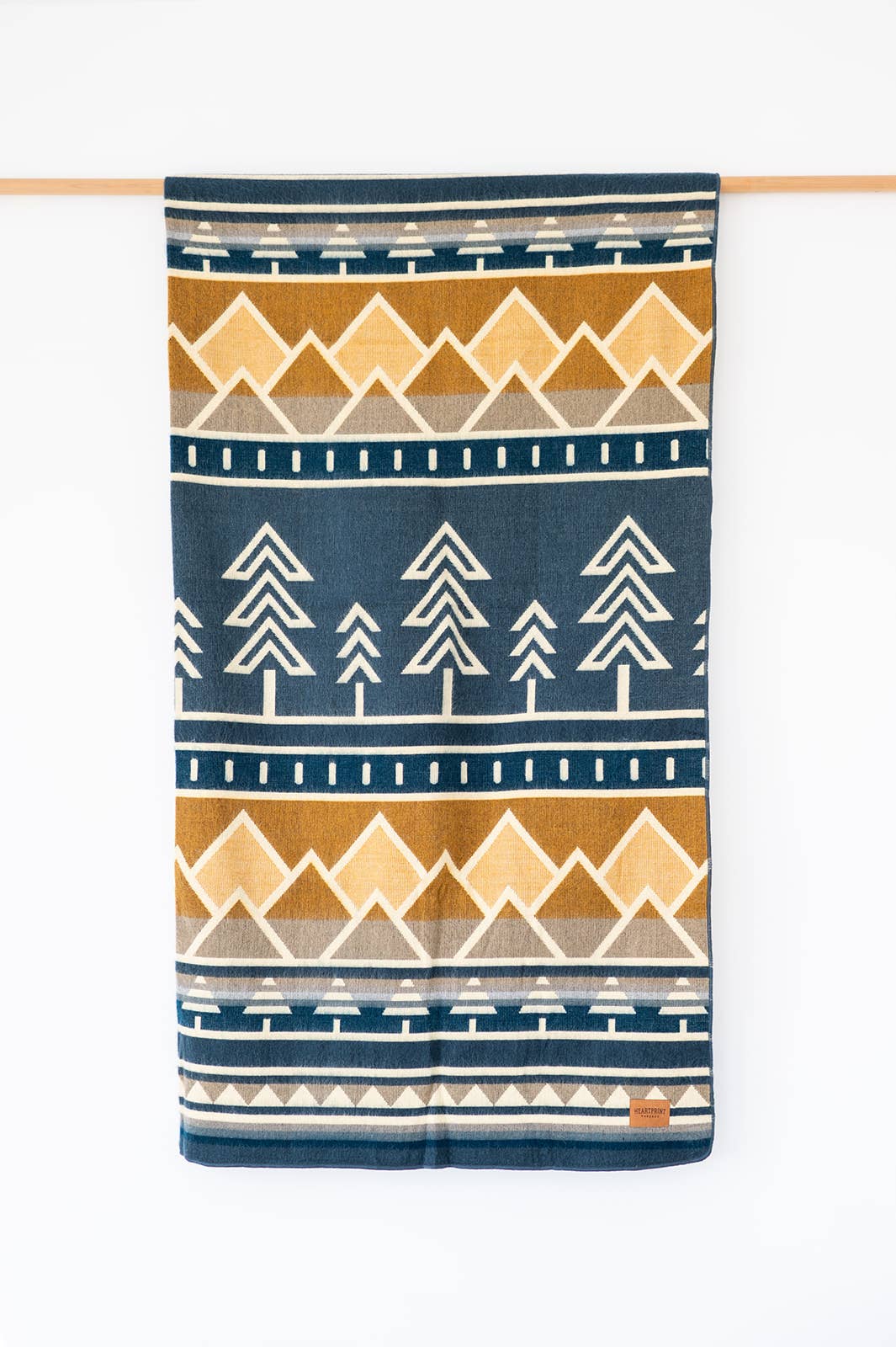 Tree Line Throw Blanket - Bluebird