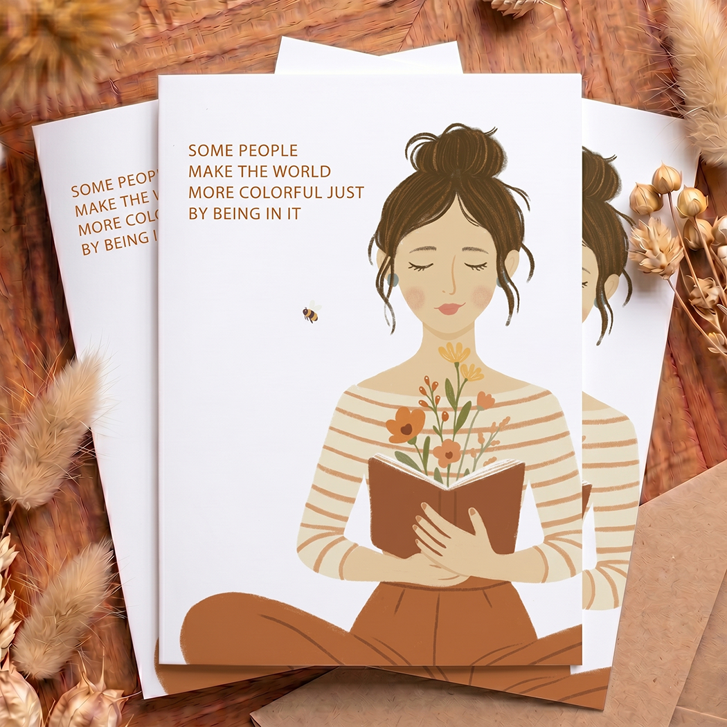 Floral Mini Card | Premium Matte Paper Greeting Card