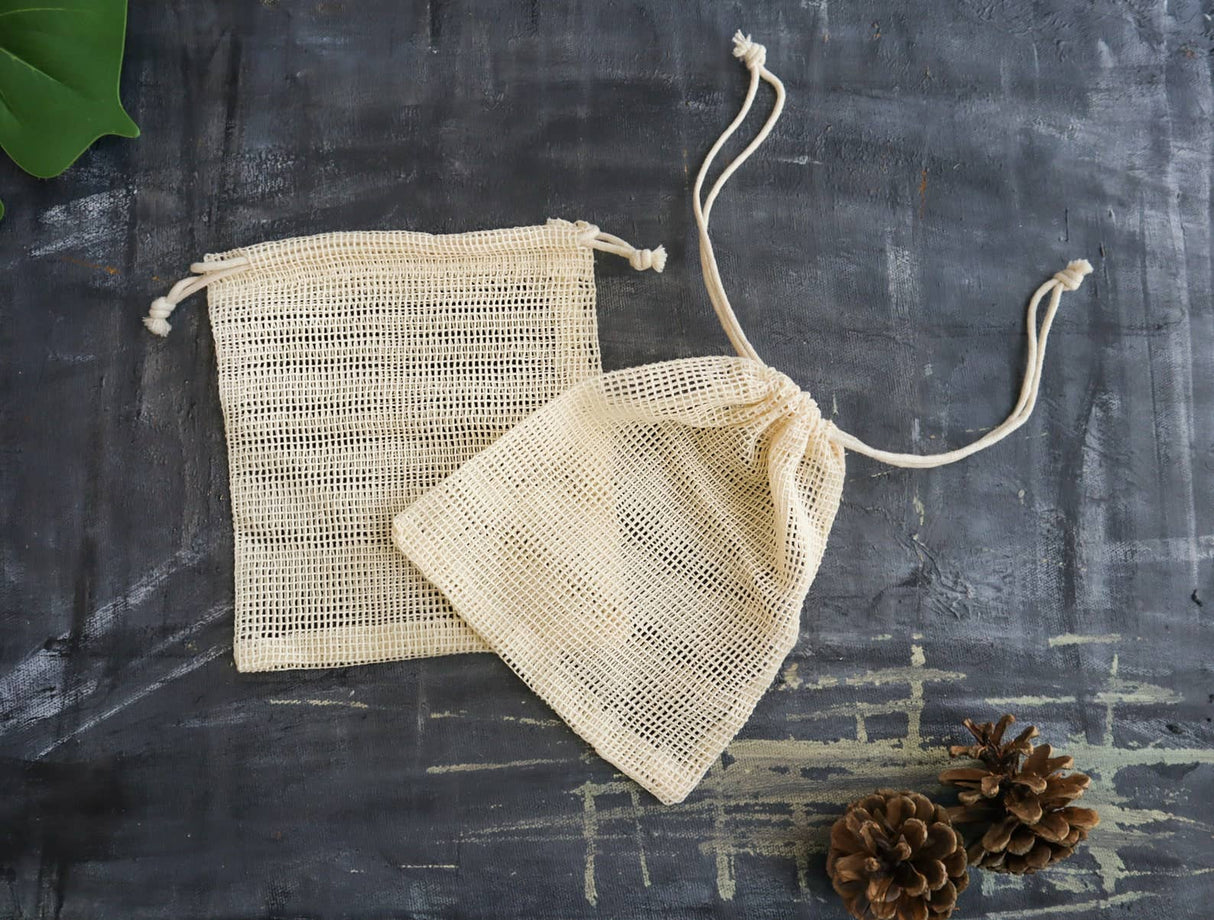 Reusable Cotton Rounds - 100% Cotton: 8 Cotton + Mesh Bag