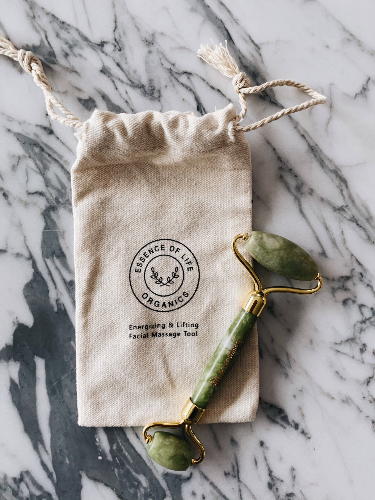 Facial Roller Tool, 100% Authentic Jade