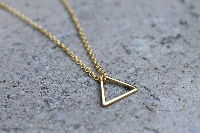 Gold Little Triangle Necklace